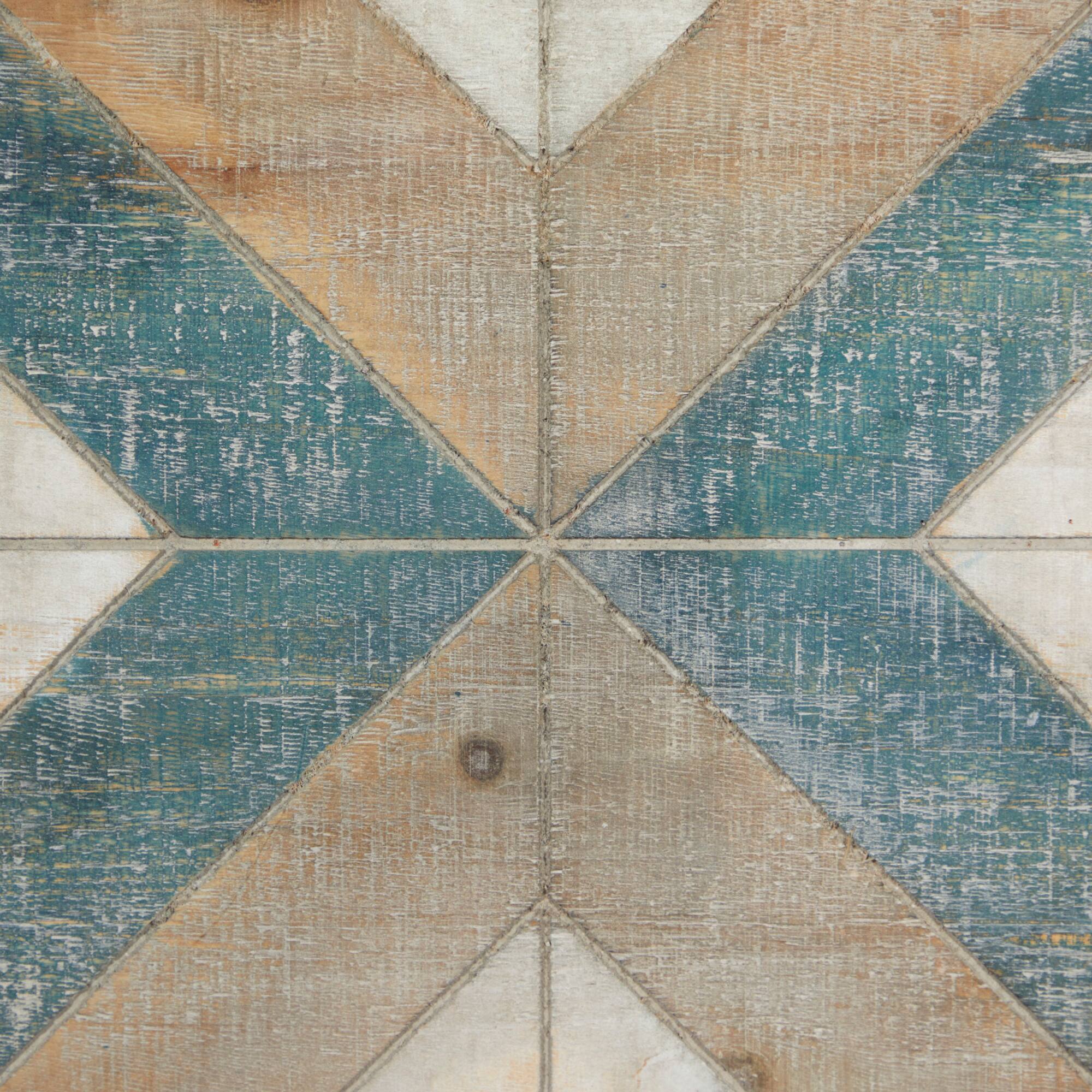 Grey Farmhouse Abstract Wood Wall Decor, 23" x 46"